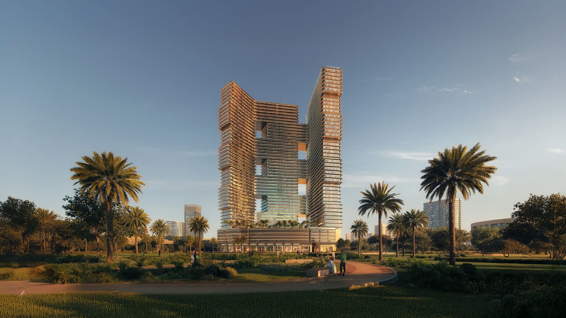 Architectural rendering of Binghatti SkyTerraces in Dubai